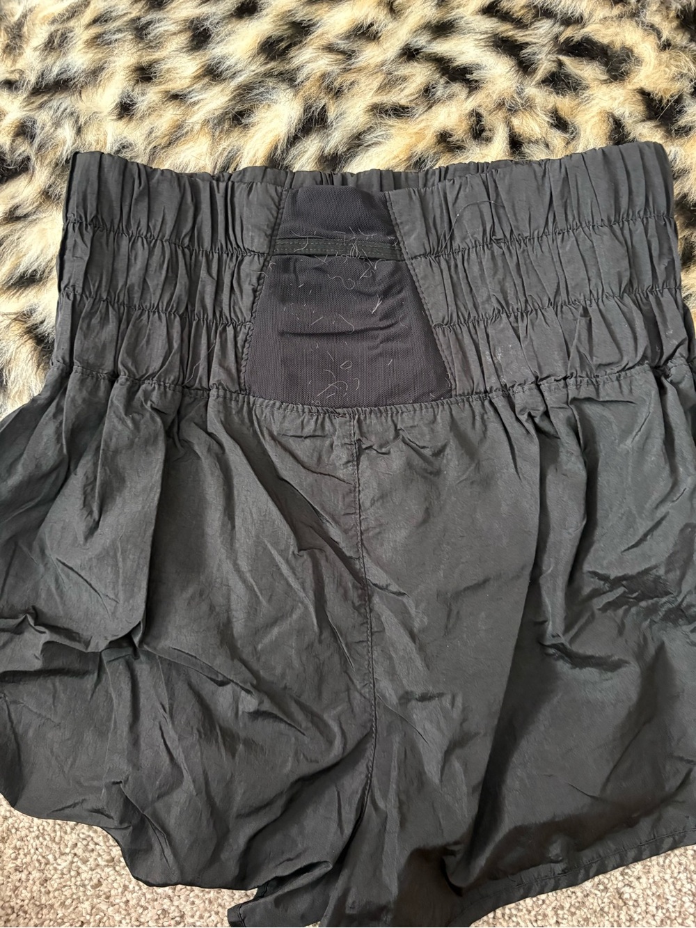 FP Movement by Free People Black High-Waist Smocked Shorts - Picture 2 of 5